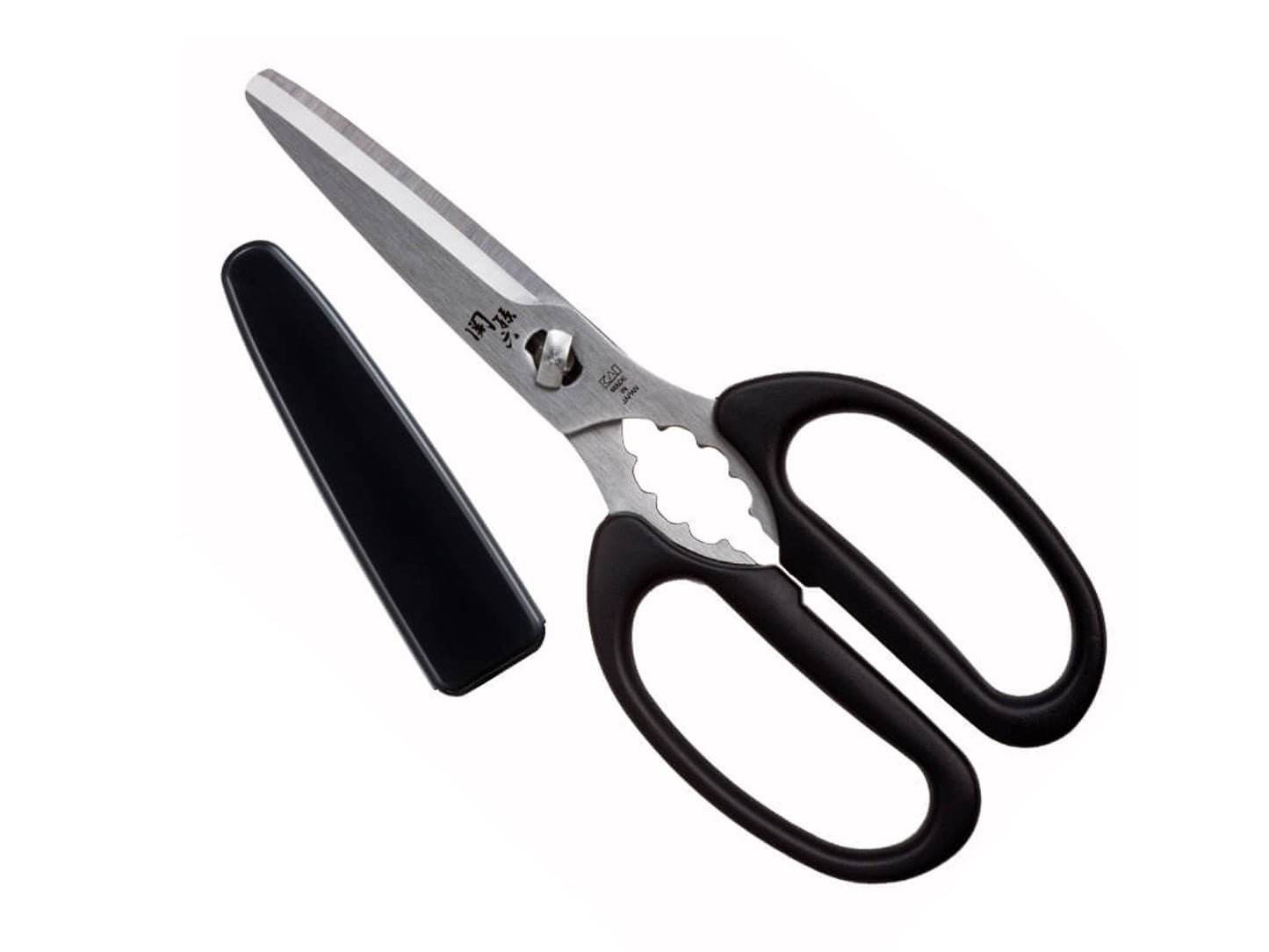 Portable Japanese Kitchen Scissors With Cap, Seki Magoroku