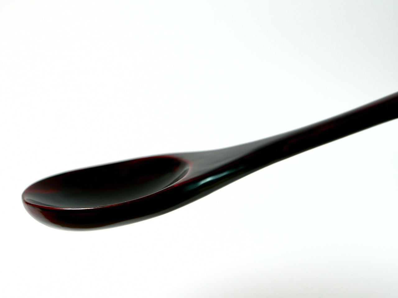 Large round urushi lacquer spoon