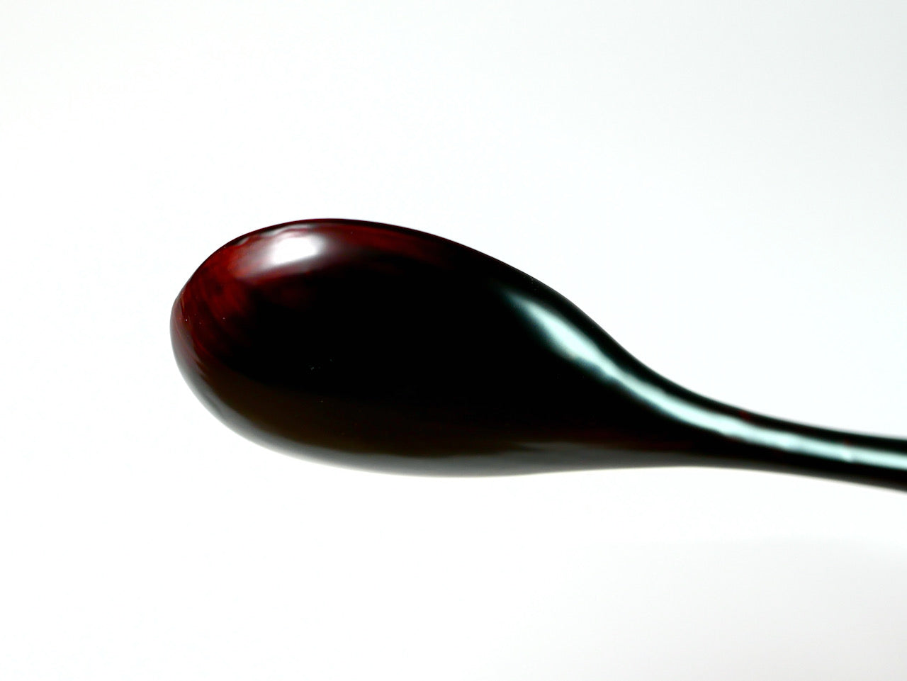 Large round urushi lacquer spoon