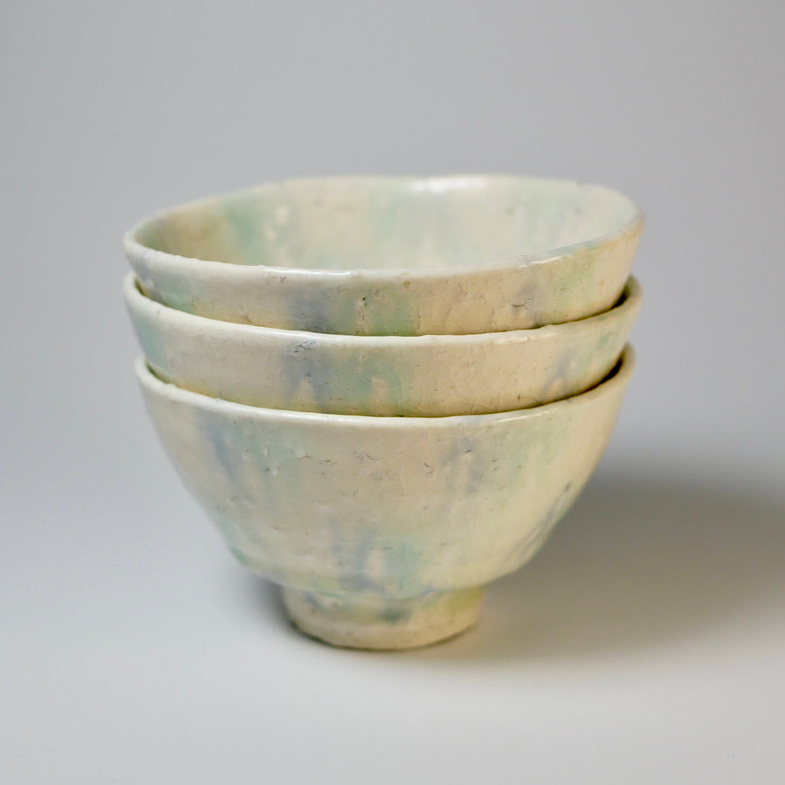 Blue-green glazed teacup