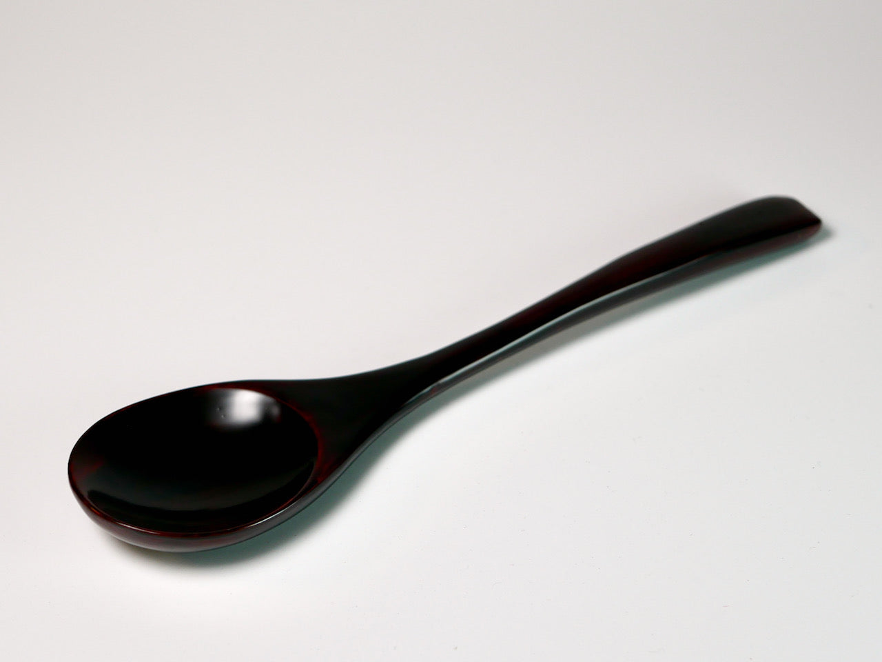 Large round urushi lacquer spoon