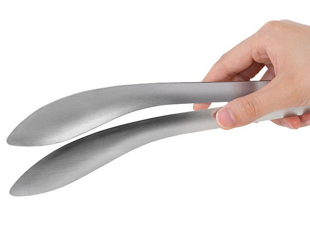 Stainless Steel Serving Tongs, Large, Made in Japan
